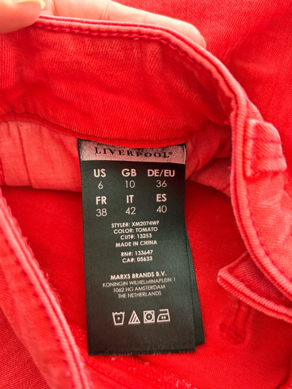 Liverpool: Bright Red Women’s Skinny Jeans - Picture 8 of 9